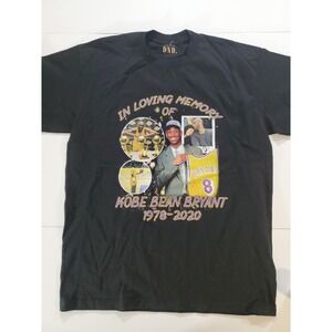 DND Kobe Bryant Vintage T Shirt In‎ Loving Memory 1978-2020 Rap Tee Black 2XL